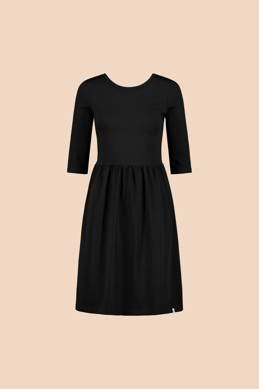 Naisten musta puuvillamekko