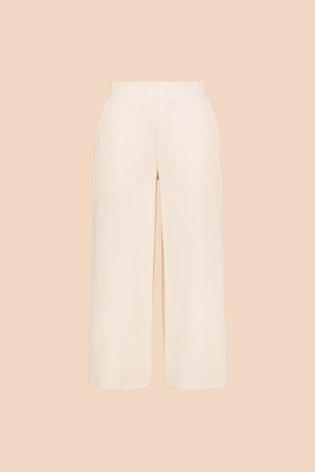 Naisten kermanvalkoiset culottes-housut