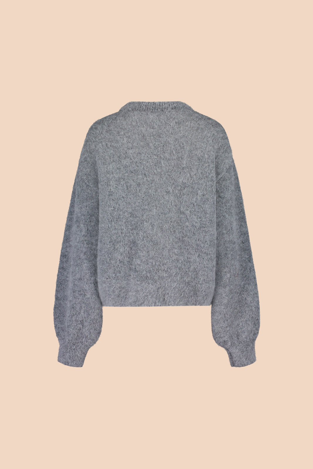 Naisten harmaa alpakka-mohair-neulepaita