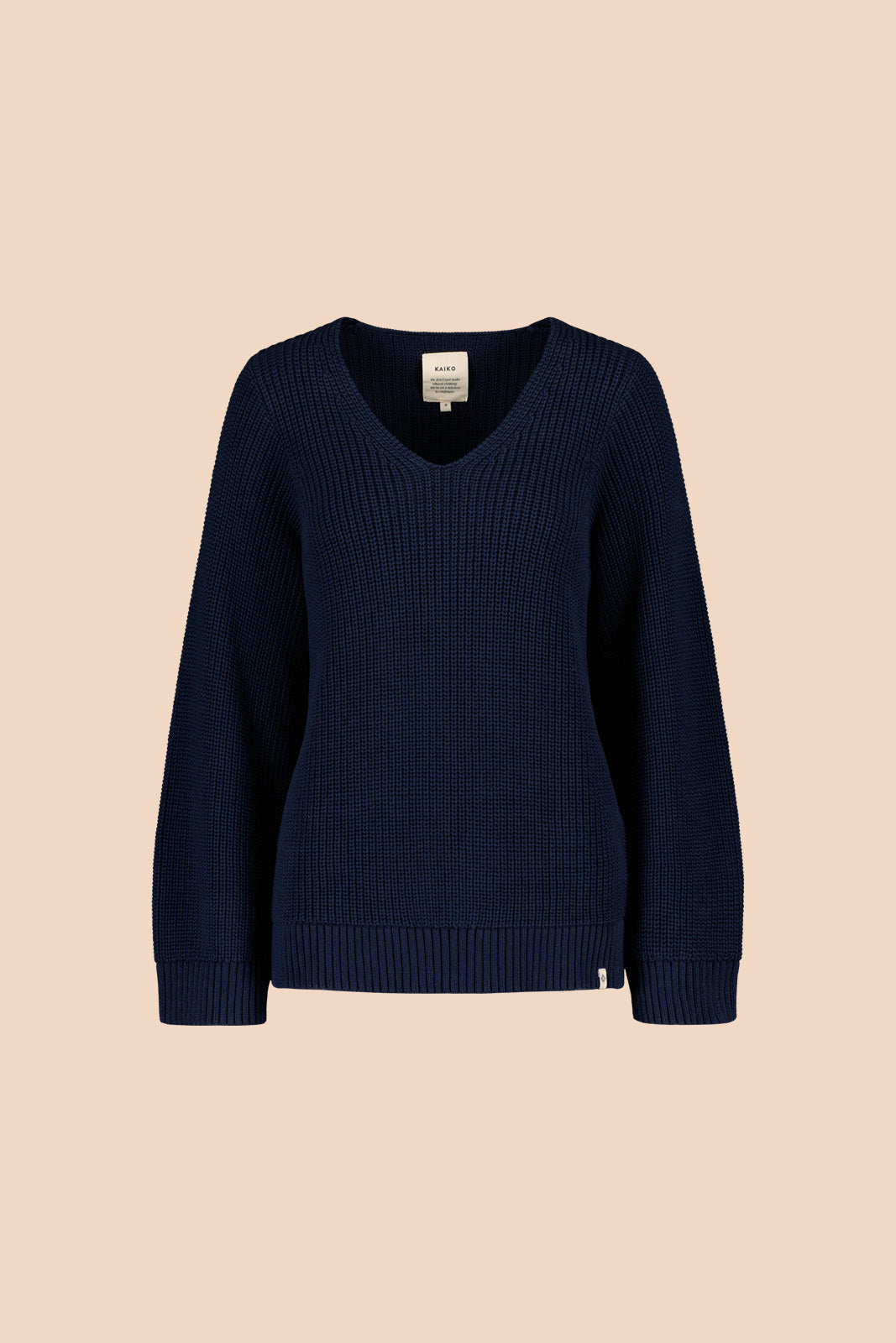 Naisten tummansininen puuvillaneule