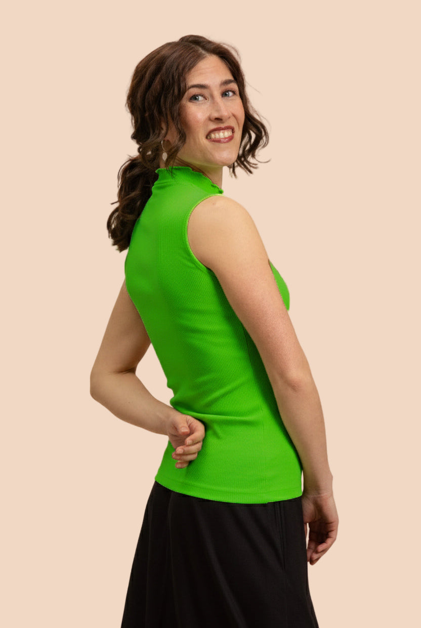 Naisten vihreä ribbitoppi