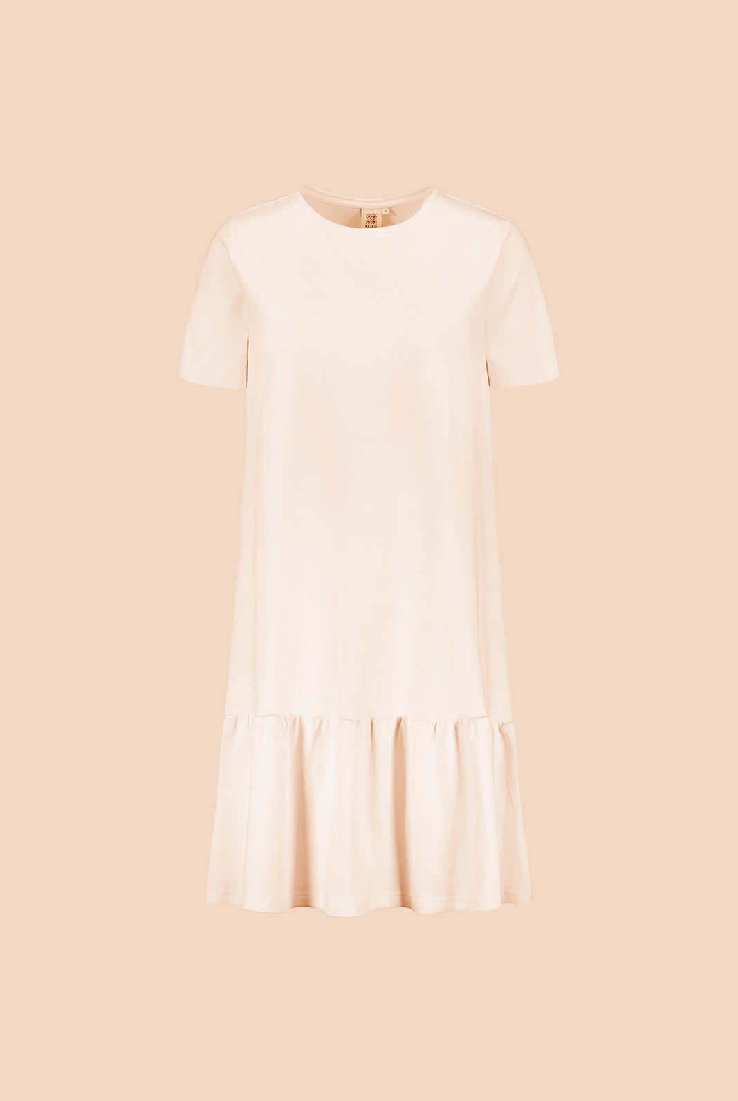 Naisten kermanvalkoinen t-paitamekko