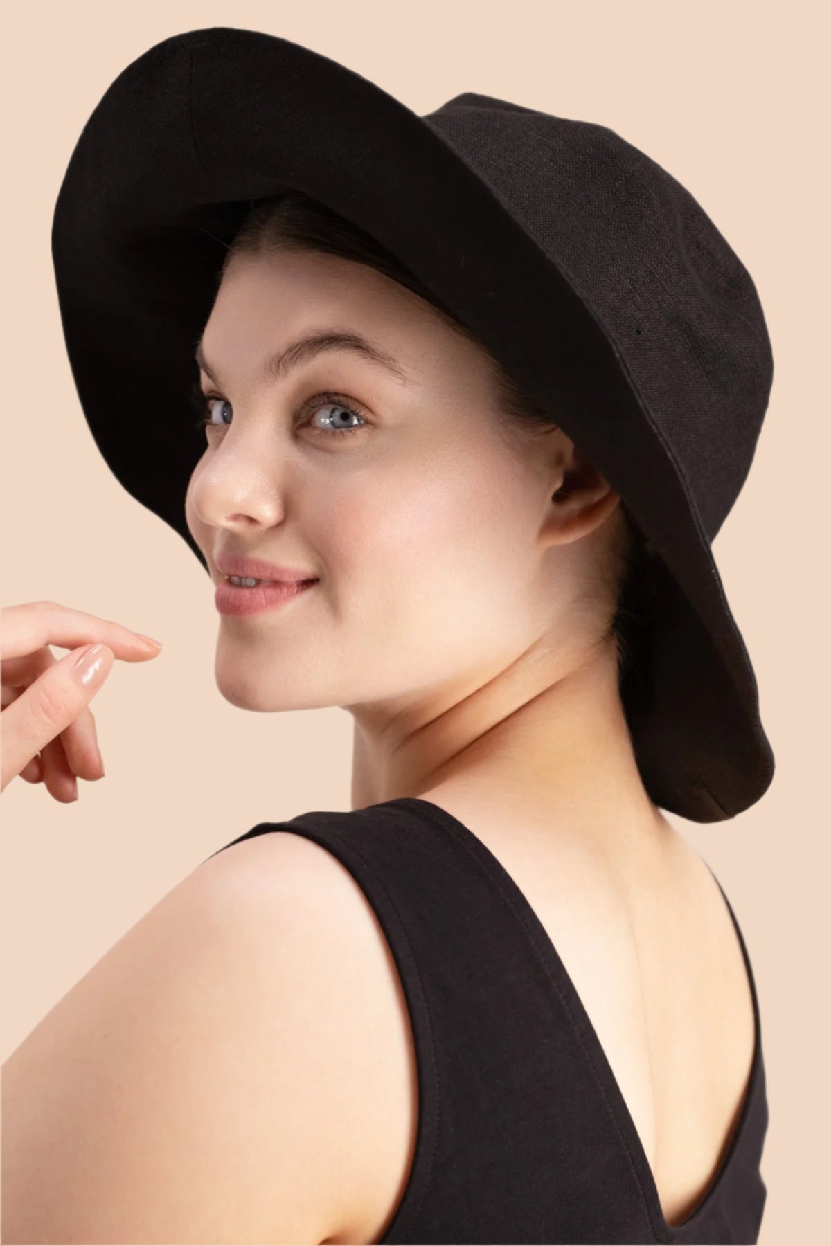 Boho Sun Hat, Black - Kaiko Clothing Company Oy