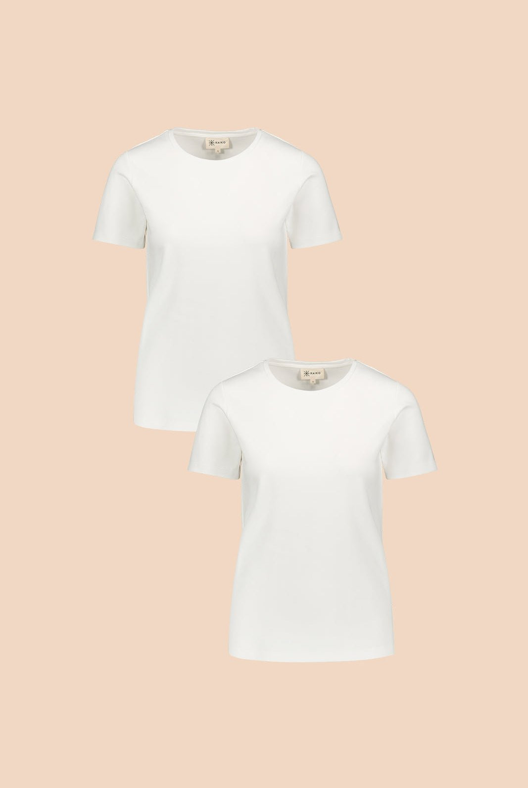 The T-Shirt tuplapakkaus - White & White - Kaiko Clothing Company Oy