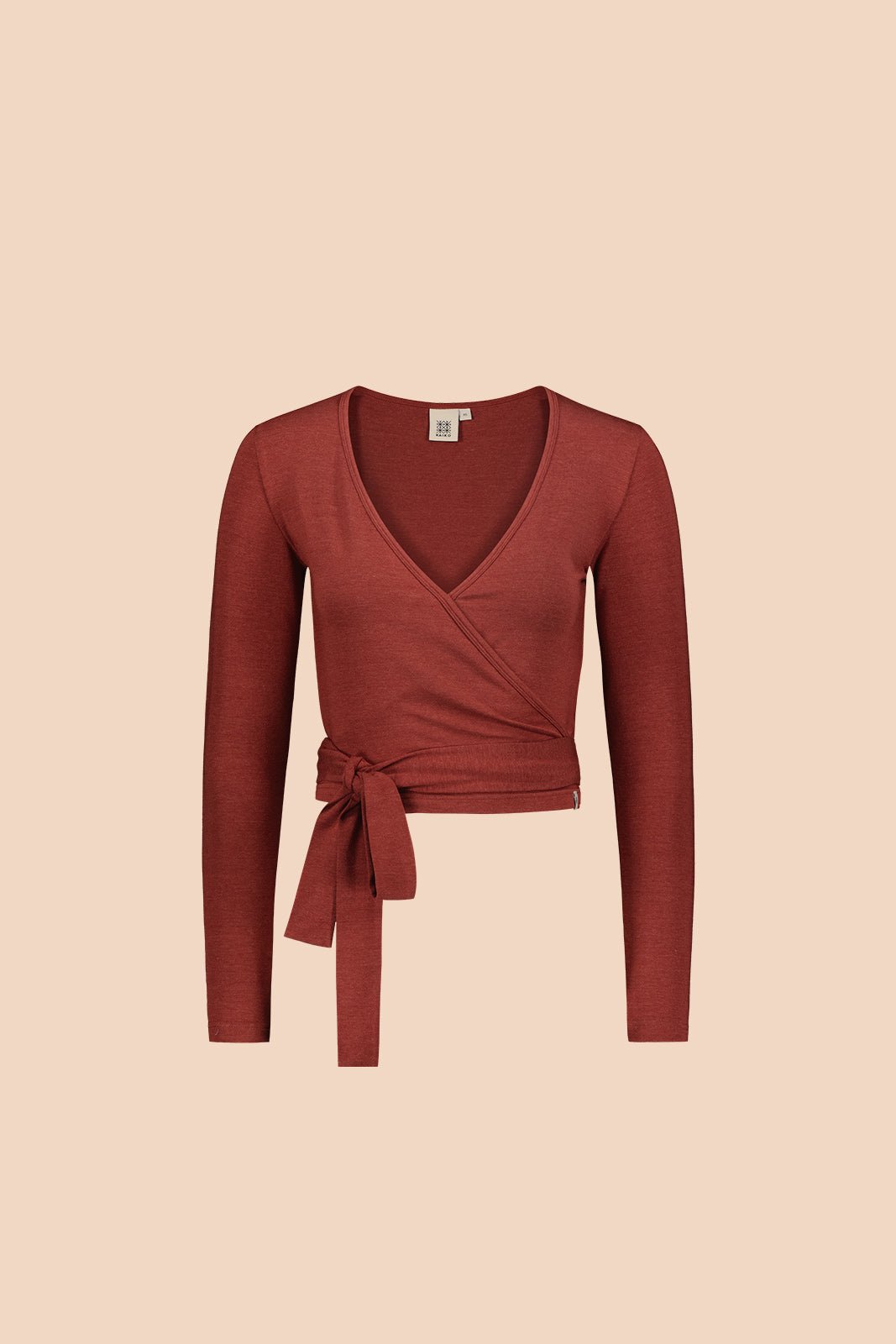 Naisten silkkisen pehmeä punainen kietaisupaita