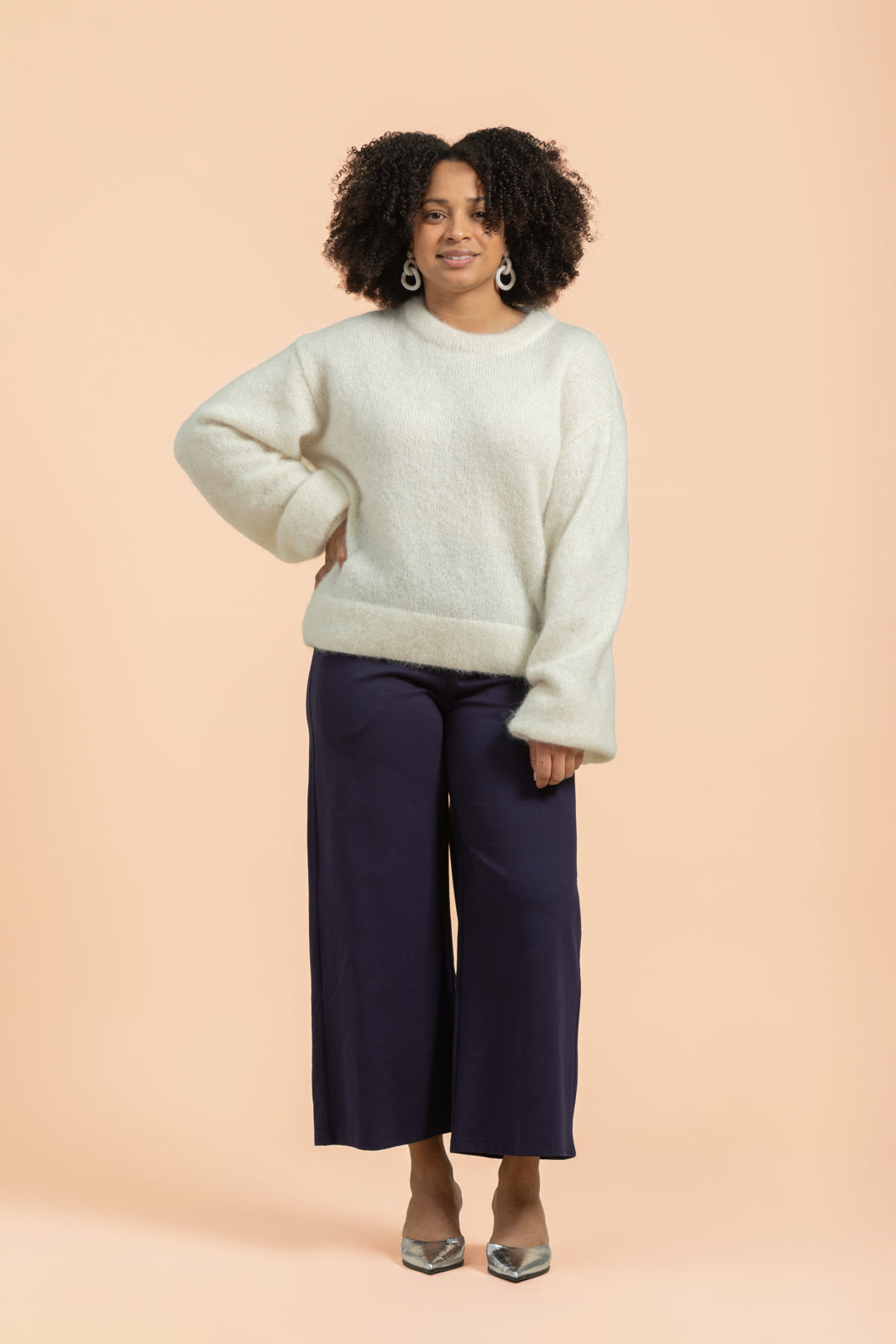 Alpaca Mohair Jumper, Oyster – KAIKO