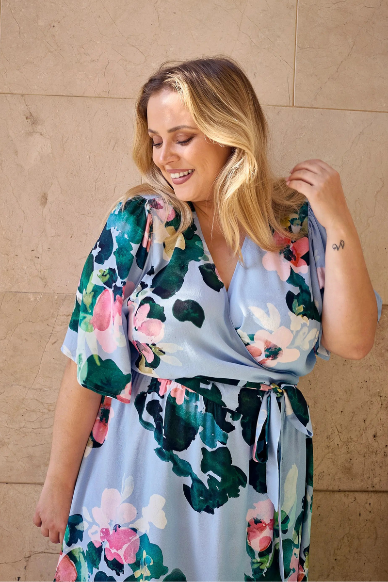 Sway Wrap Dress, Water Lily