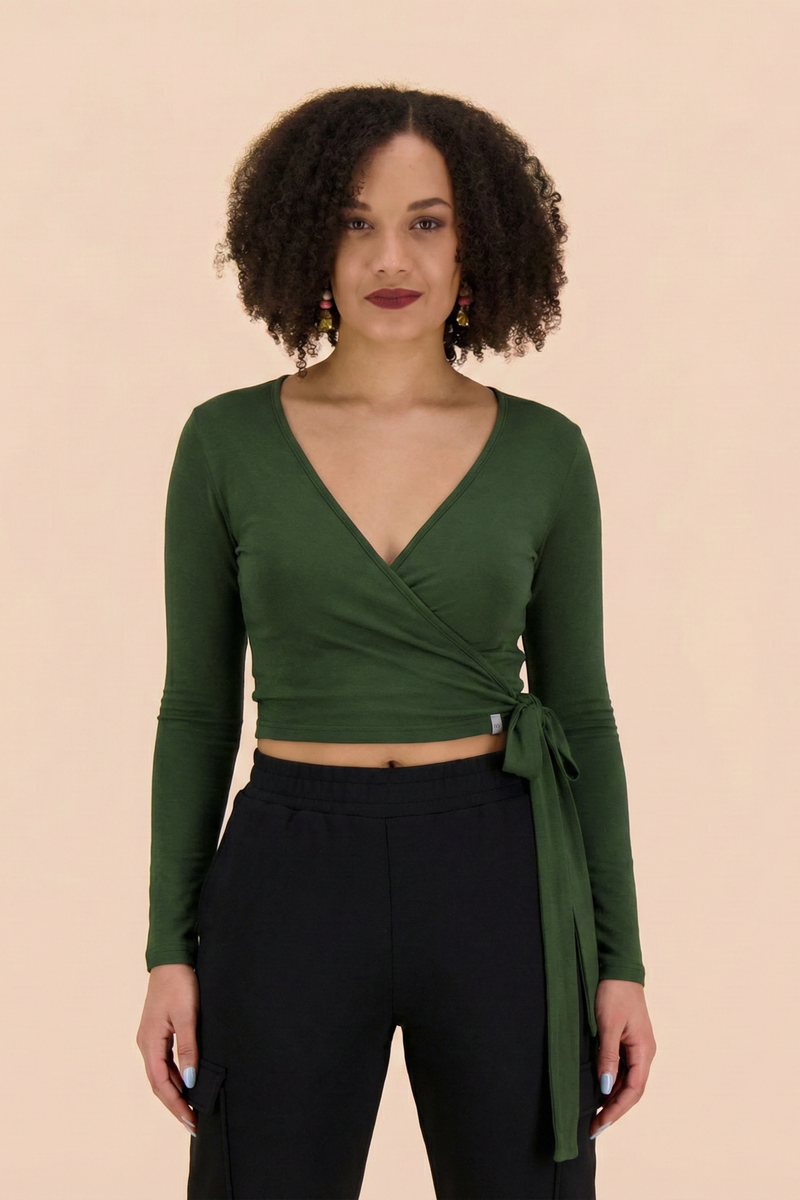 Wrap Top, Moss