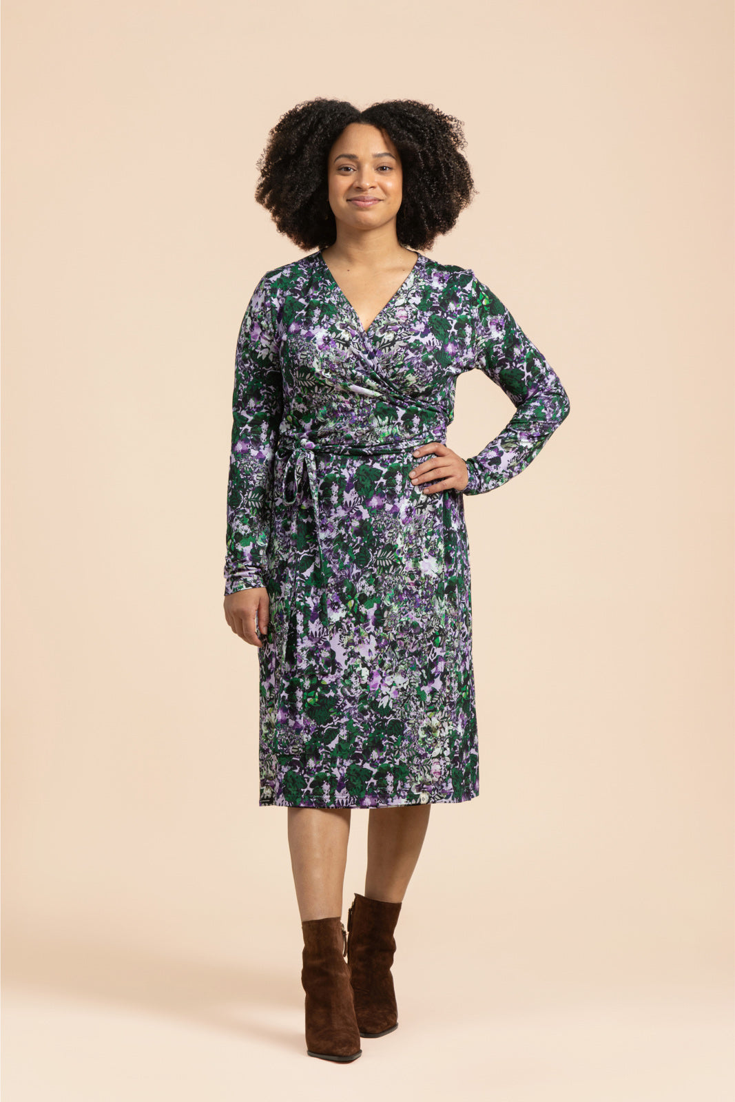 Soft Wrap Dress, Blooming Forest Lilac – KAIKO