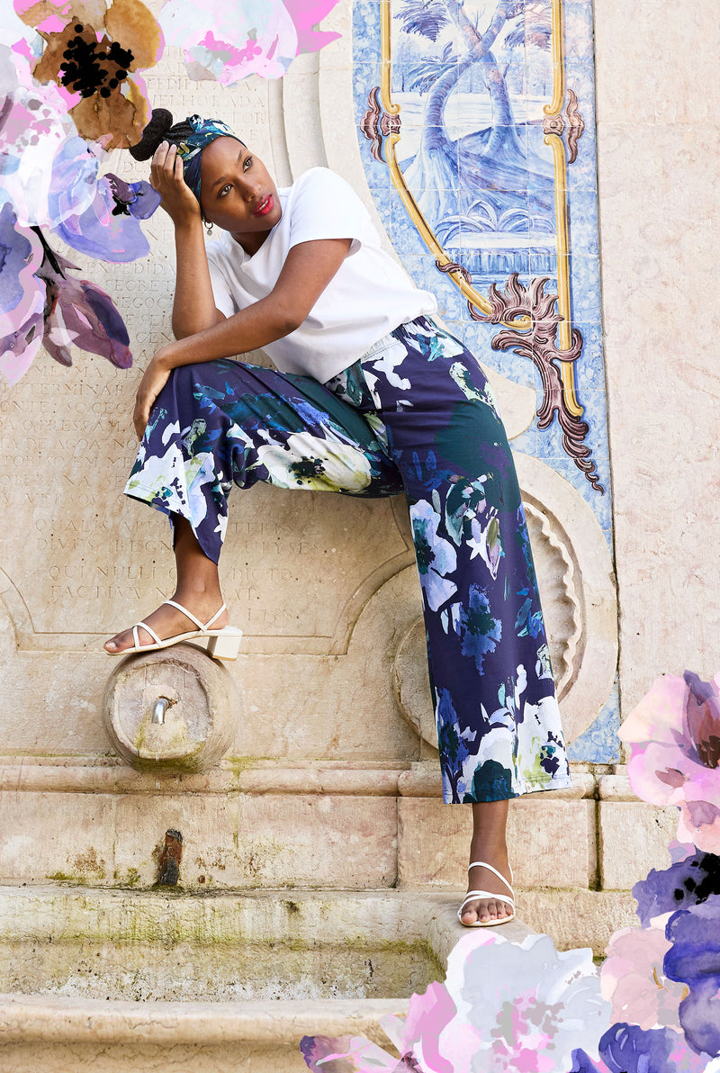 Soft Culottes, Blue Anemone