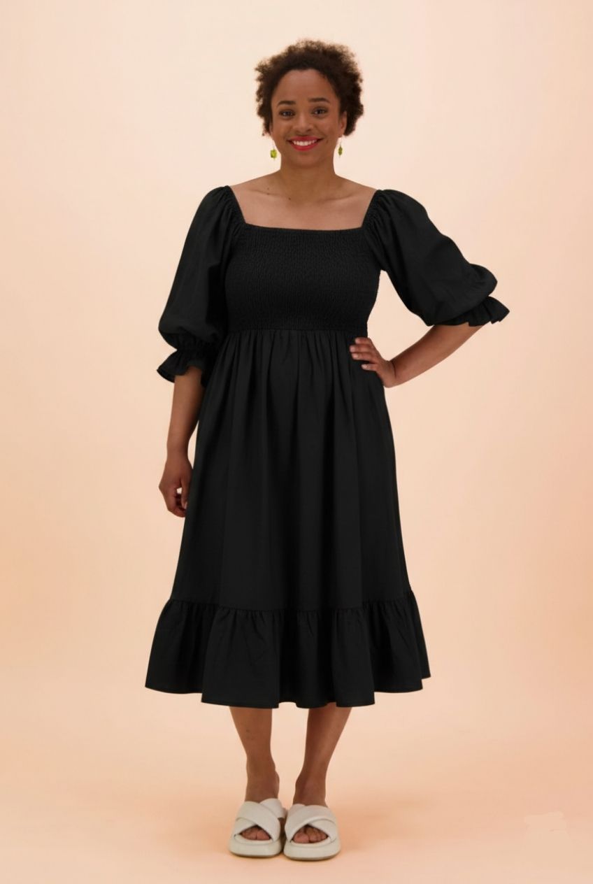 Smock Dress, Black KAIKO Smock Dress, Black KAIKO