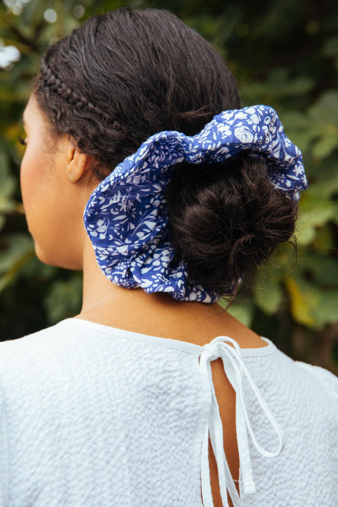 Extra Large Scrunchie, Blue Meadow - Kaiko Clothing Company Oy