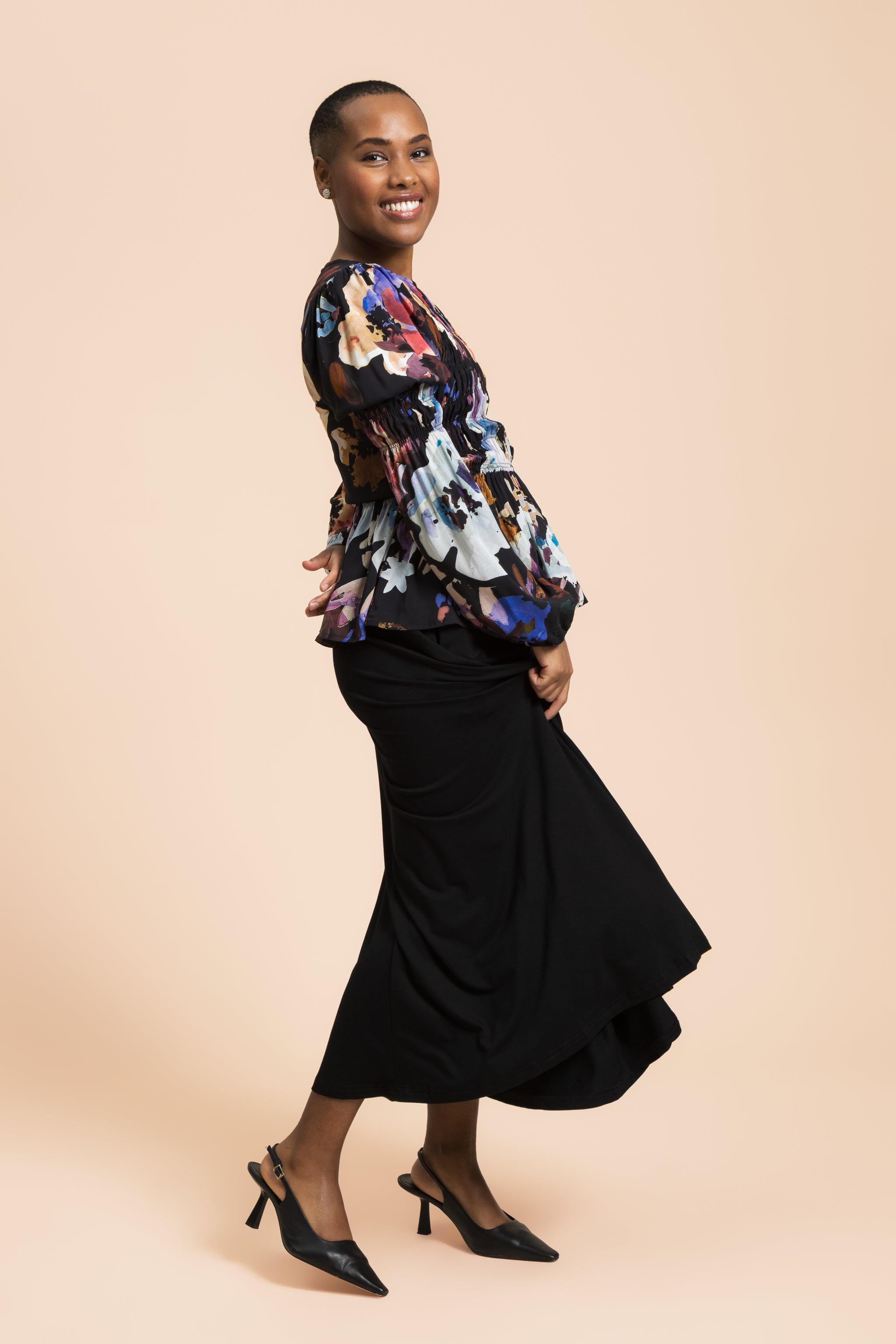 Soft Midi Skirt, Black – KAIKO