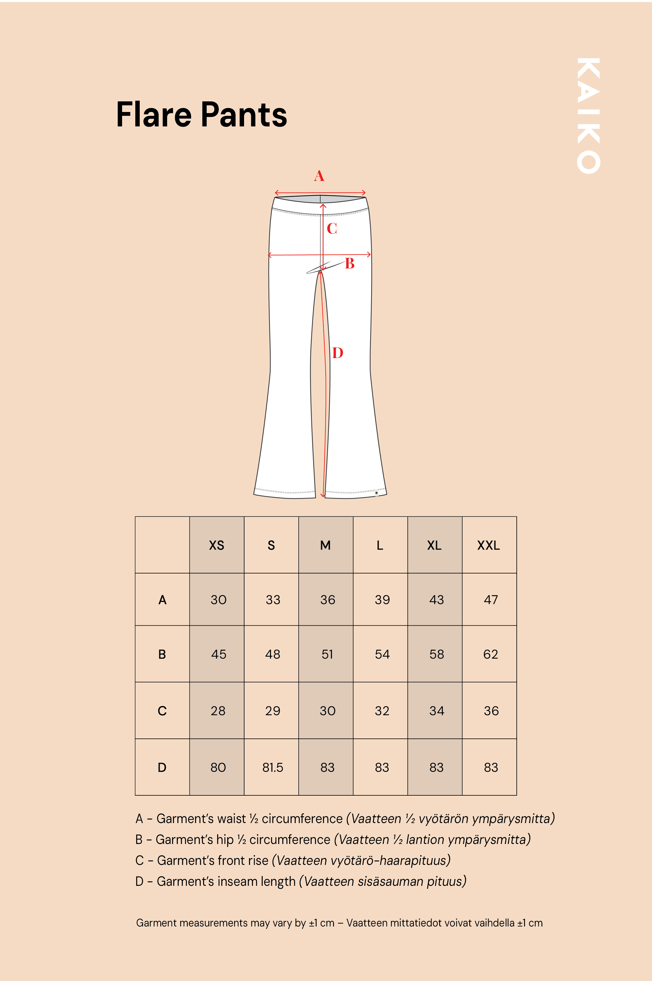 Flare Pants, Dark Blue – KAIKO