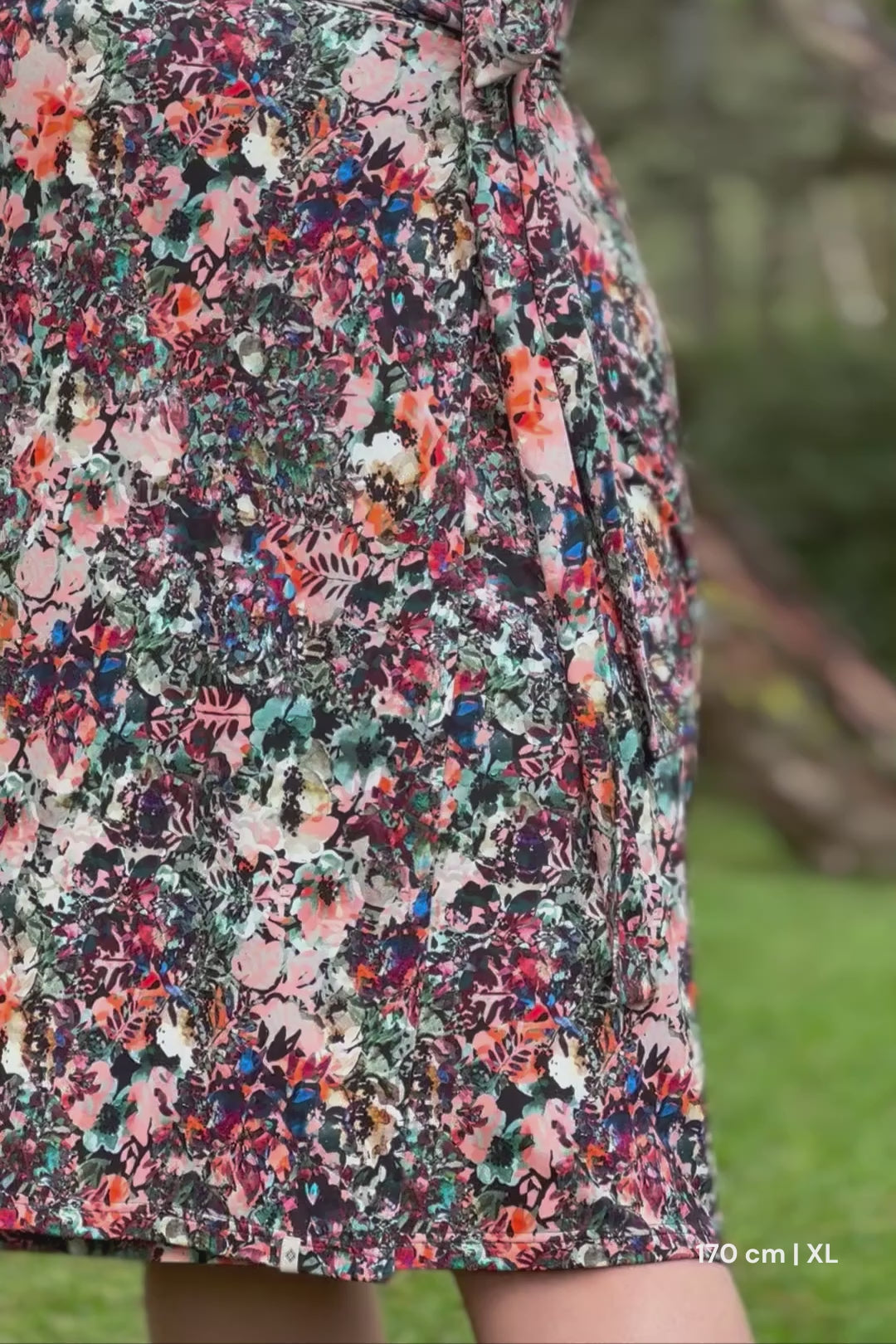 Soft Wrap Dress, Blooming Forest – KAIKO