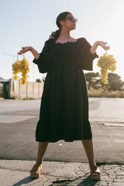 oversized black smock dress Smock Dresses | Smocked Dress