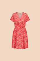 Bliss Wrap Dress, Flora Red - Kaiko Clothing Company Oy