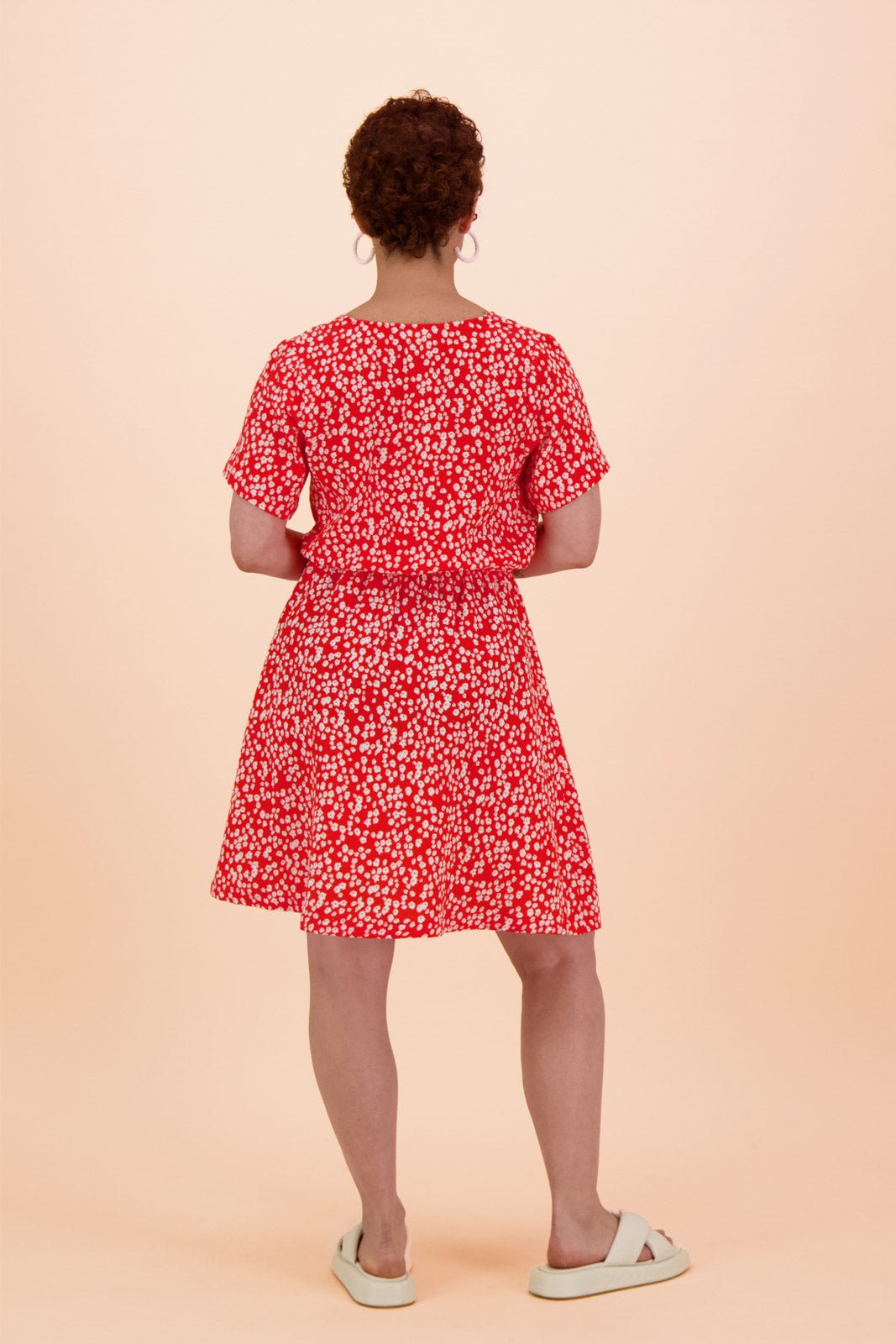 Bliss Wrap Dress, Flora Red - Kaiko Clothing Company Oy