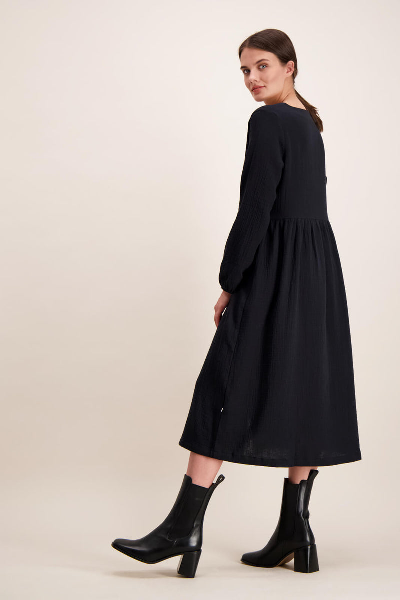 Button Dress, Black - Kaiko Clothing Company Oy