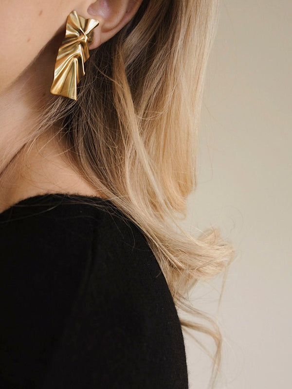 Camila Earring, Brass - Kaiko Clothing Company Oy