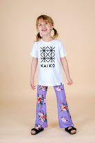 Flare Leggings, Lavender Bloom - Kaiko Clothing Company Oy