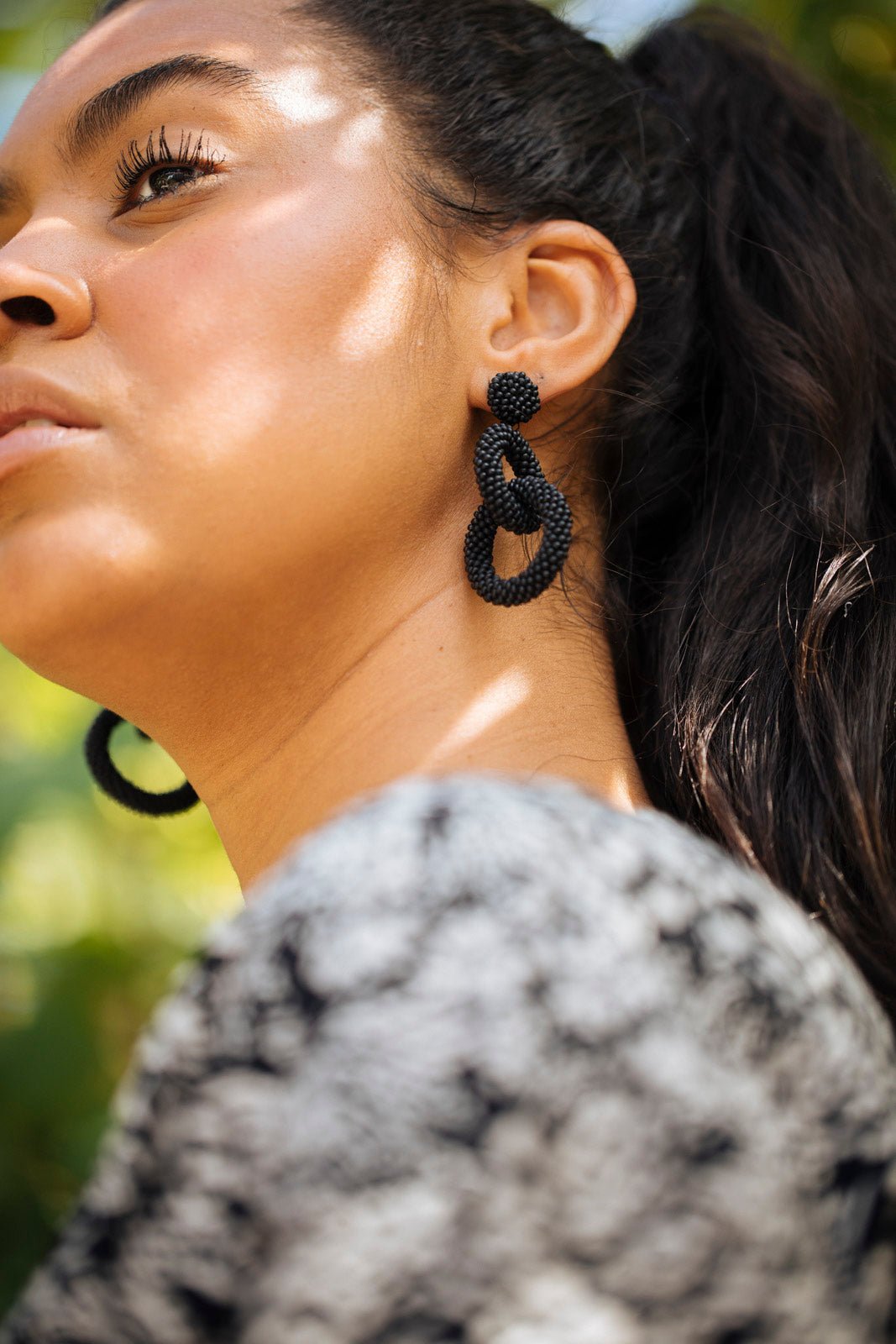 Gia Earrings, Black - Kaiko Clothing Company Oy