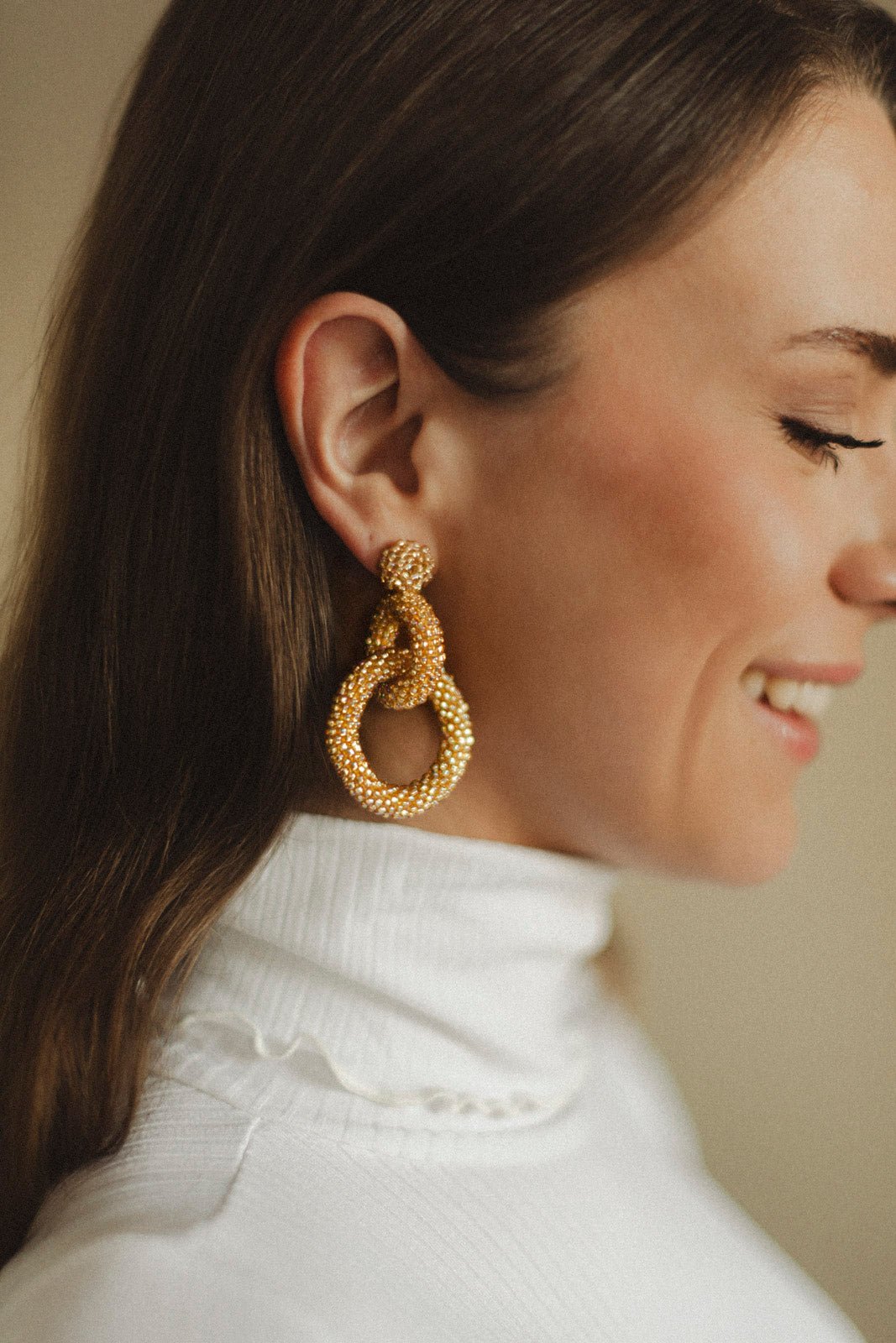 Gia Earrings, Gold - Kaiko Clothing Company Oy