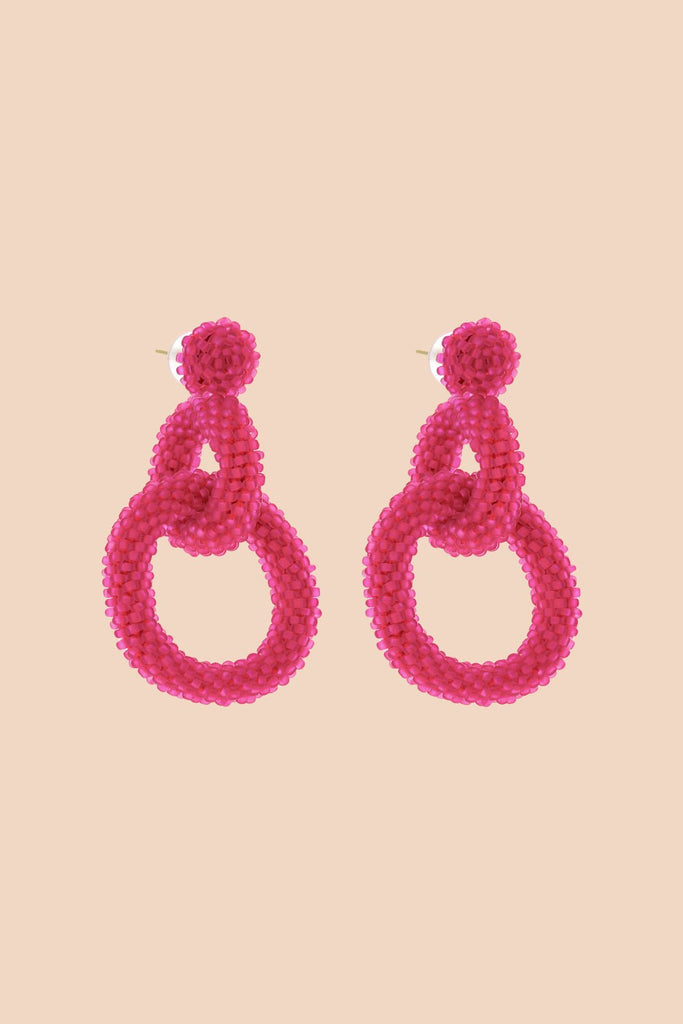 Gia Earrings, Hot Pink - Kaiko Clothing Company Oy