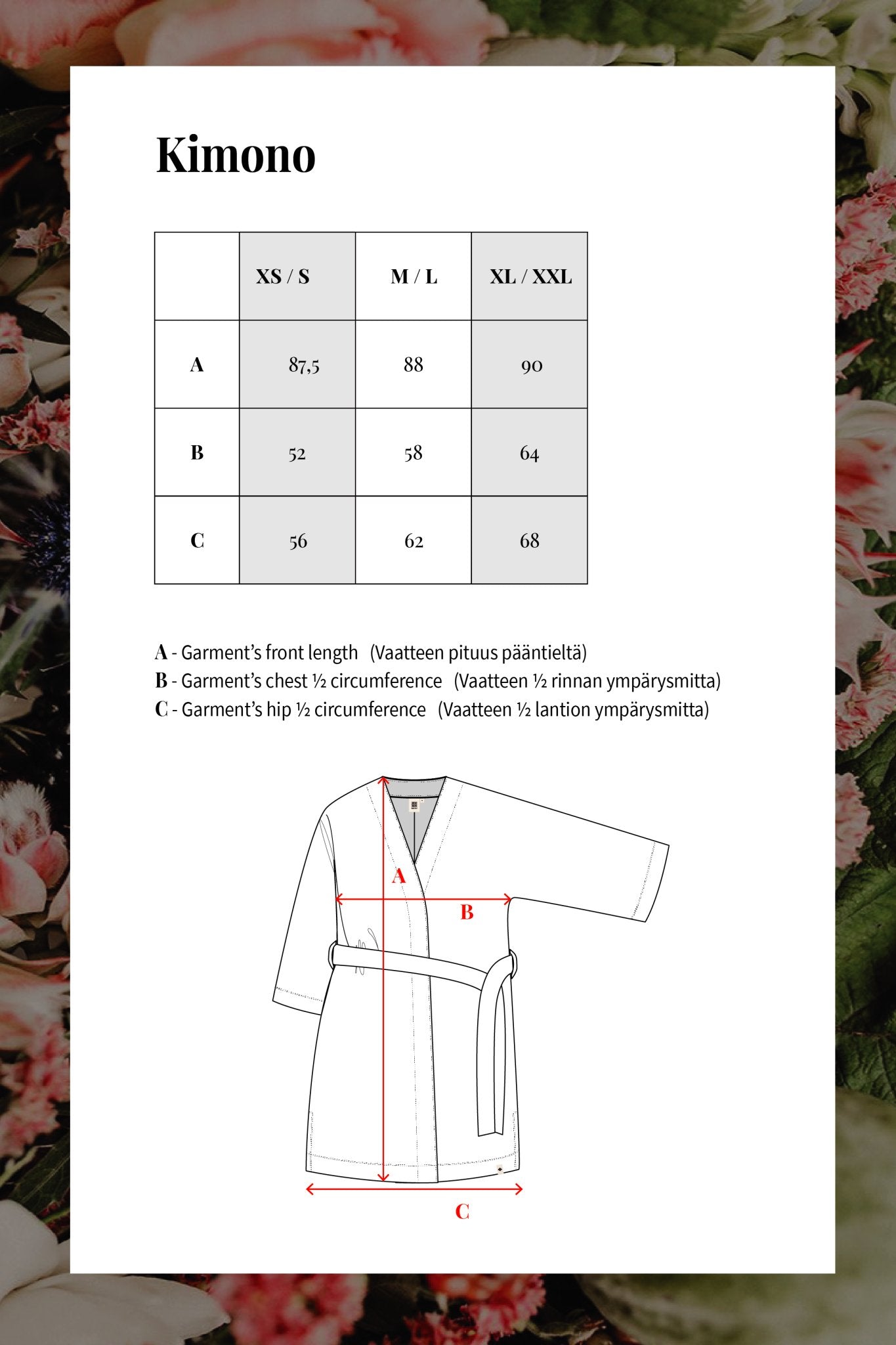 Kimono, Blooming Forest Bright - Kaiko Clothing Company Oy