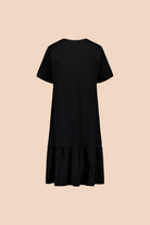 Ruffle T-shirt Dress, Black - Kaiko Clothing Company Oy