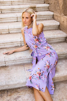 Tank Midi Dress, Lavender Bloom - Kaiko Clothing Company Oy