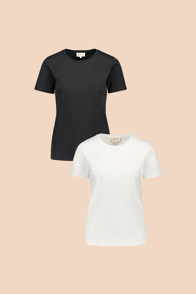 The T-Shirt tuplapakkaus - Black & White - Kaiko Clothing Company Oy