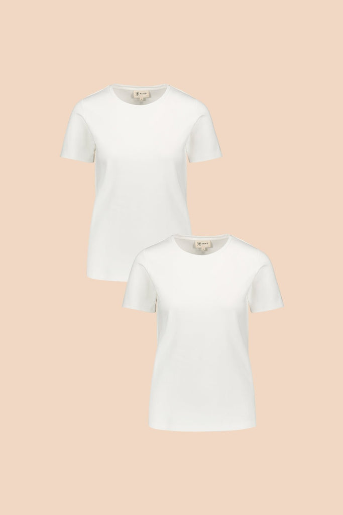 The T-Shirt tuplapakkaus - White & White - Kaiko Clothing Company Oy