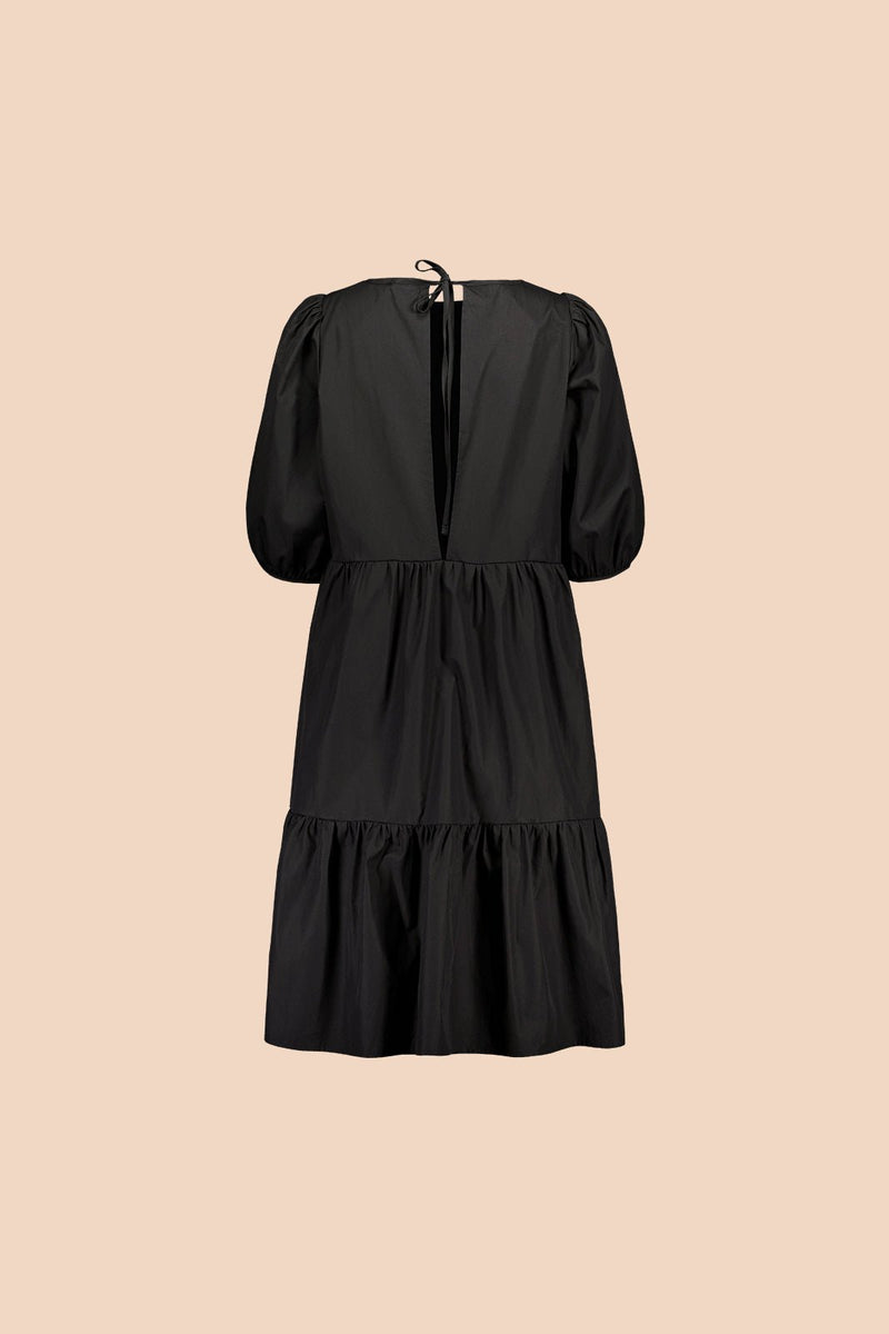 Tiered Mini Dress, Black - Kaiko Clothing Company Oy