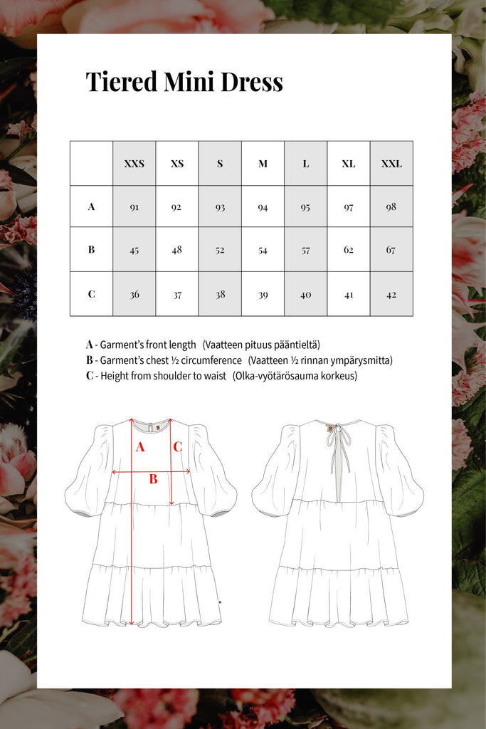 Tiered Mini Dress, White - Kaiko Clothing Company Oy