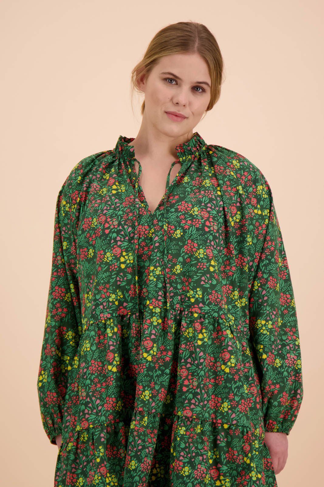 Voluminous Tunic, Green Meadow - Kaiko Clothing Company Oy