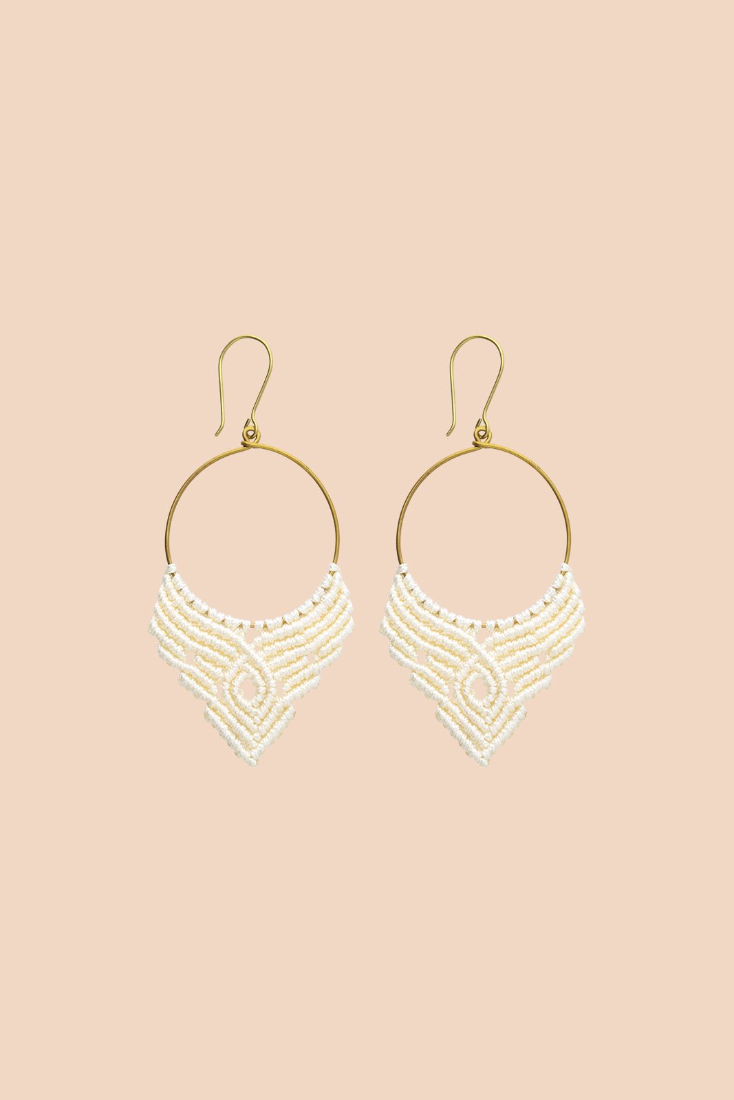 Zoe Earrings, White - Kaiko Clothing Company Oy